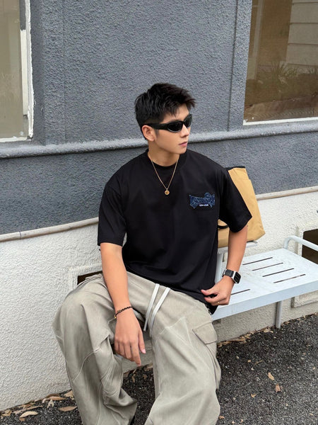 Premium Black Oversized  T-Shirt – Luxury Street Style Edition