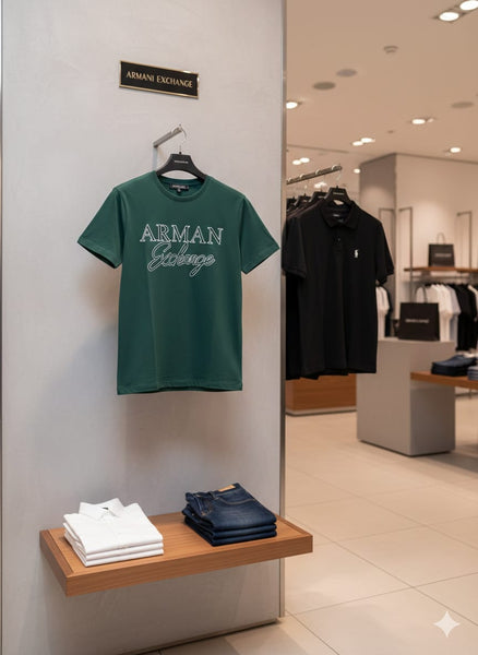Classic Green Logo T-Shirt for Men  Casual Everyday Comfort