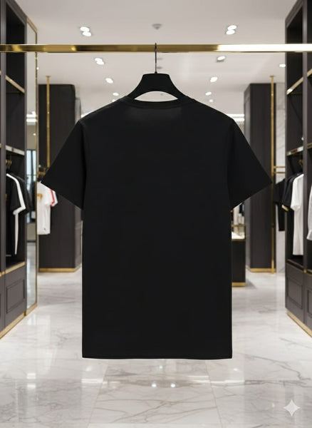 Premium  Men’s Black T-Shirt Bold Graphic Print Luxury Streetwear
