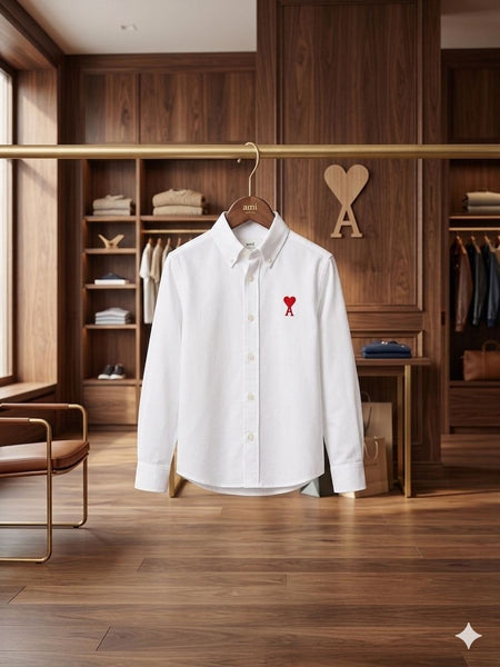 Premium Kids White Shirt with Red Heart Logo