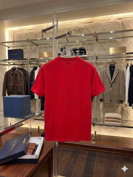 Luxury imported  Embroidered Bear Round Neck Casual Tee