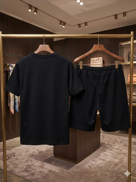 Luxury Black Co-Ord Set with Premium Horse Logo Design