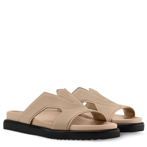 Luxury Brand Initial Logo Slide Sandals for Men