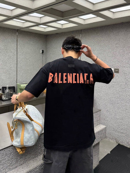 Trendy Black  Embroidered Logo Oversize T-Shirt