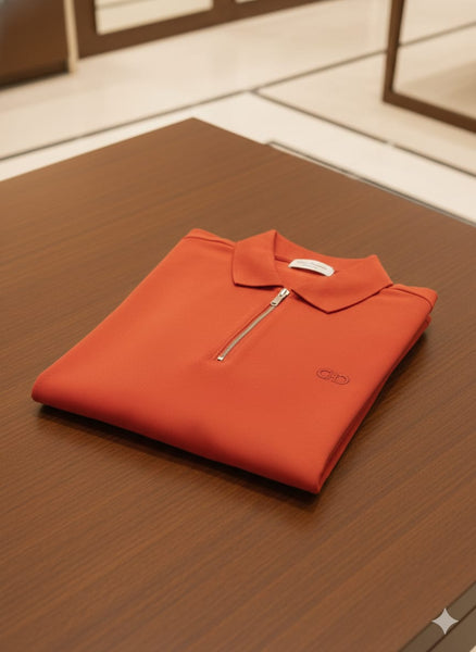 Luxury  Zip Polo T-Shirt Premium Smart Casual Style for Men