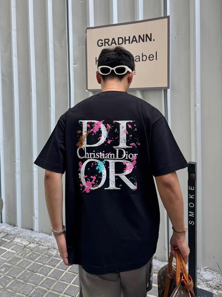 Luxury Black Oversized T-Shirt with Designer Back Print