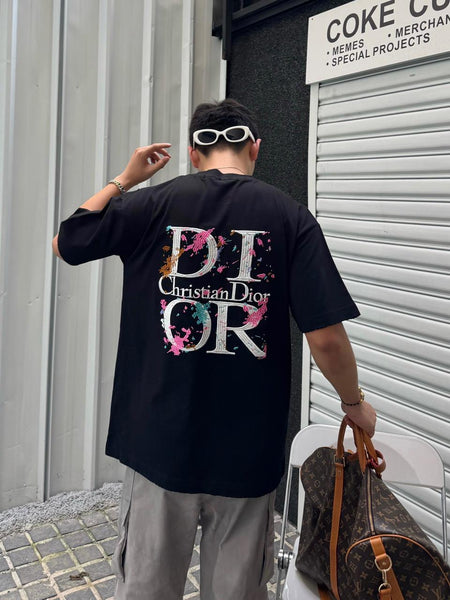 Luxury Black Oversized T-Shirt with Designer Back Print