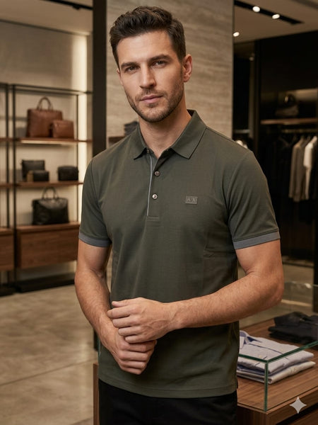 Premium Olive Green Polo T-Shirt for Men Classic Casual Wear