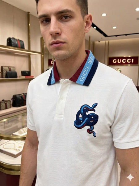 Elegant White Polo T-Shirt Premium Signature Look
