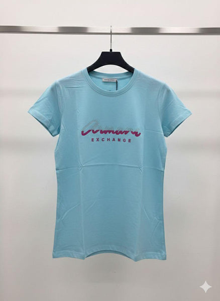Women’s Sky Blue Logo T-Shirt – Soft & Stylish Casual Wear