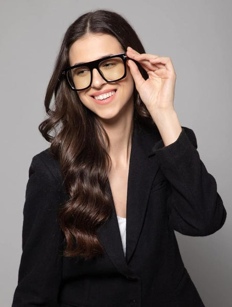 Premium Black Square Transparent Eyeglasses Frame for Men & Women