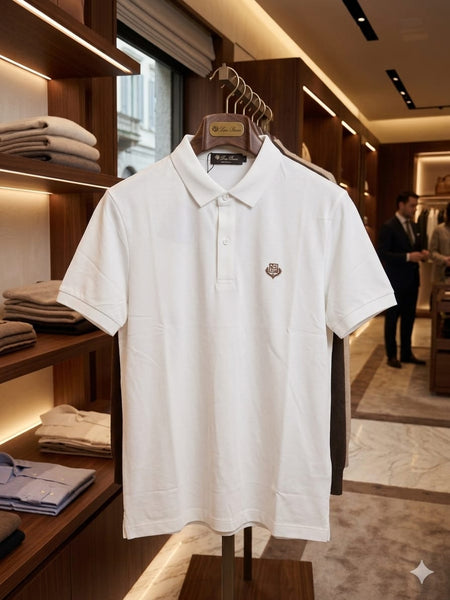 Premium Classic White Polo T-Shirt for Men