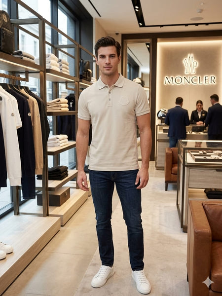 Premium Beige Polo T-Shirt for Men Stylish & Comfortable Casual Wear