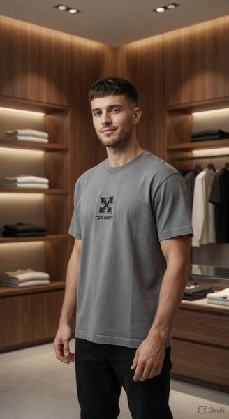 Premium Grey Oversized T-Shirt for Men Trendy Casual Streetwear