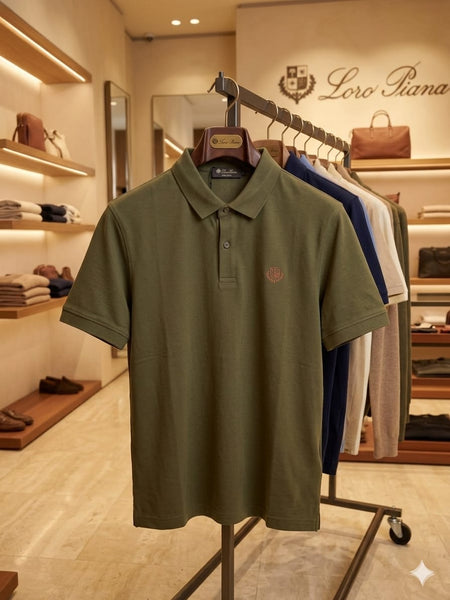 Premium Olive Green Polo T-Shirt for Men Smart Casual Everyday Wear