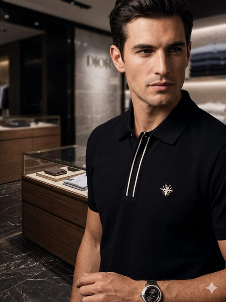 Premium Black Polo T-Shirt for Men Elegant Casual  Fit
