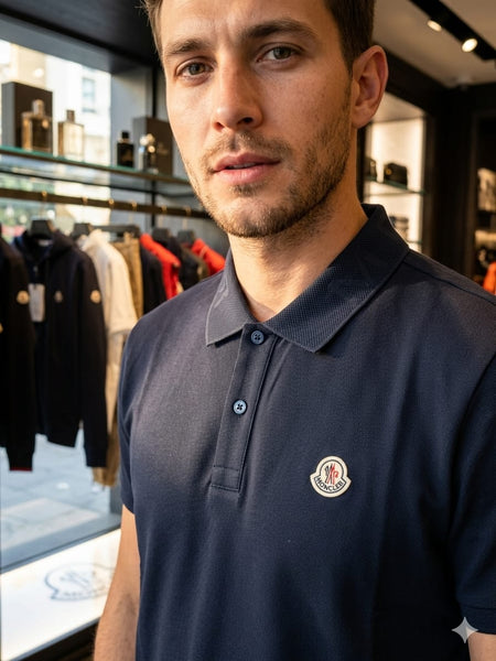 Premium Navy Blue Polo T-Shirt for Men Classic Collar Half Sleeve Casual Wear