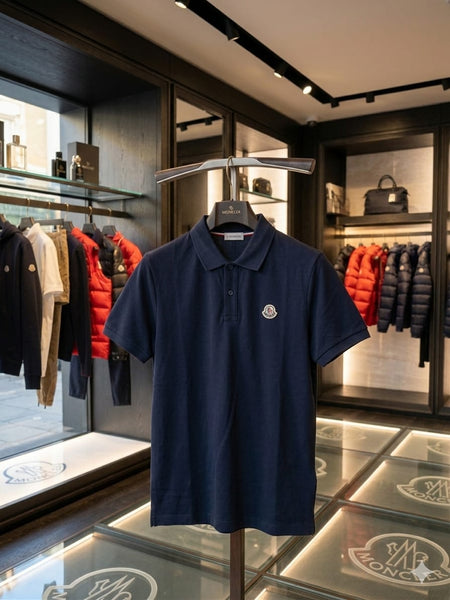 Premium Navy Blue Polo T-Shirt for Men Classic Collar Half Sleeve Casual Wear