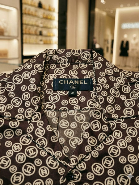 Luxury Monogram Print Premium Drop Shoulder Shirt