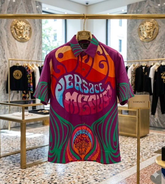 Vibrant Retro Print Statement Shirt