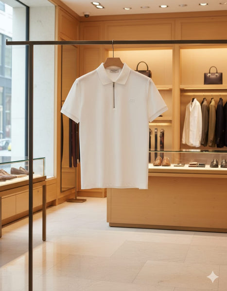 Classic White Premium Polo T-Shirt