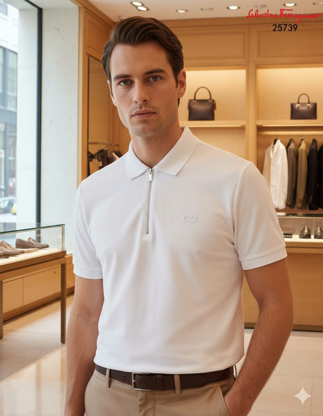 Classic White Premium Polo T-Shirt