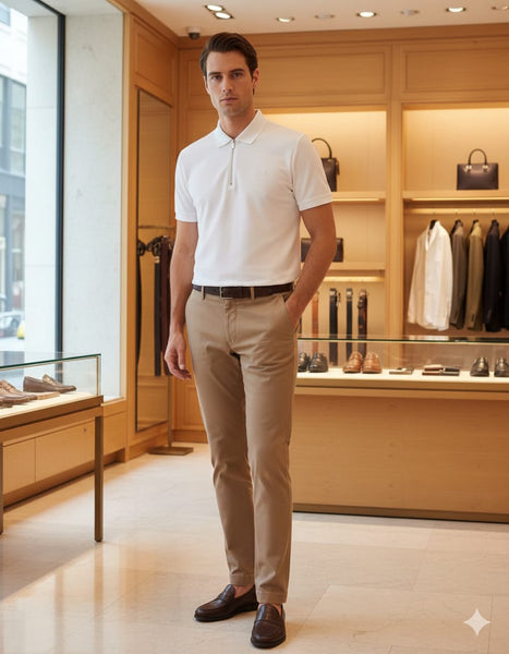 Classic White Premium Polo T-Shirt