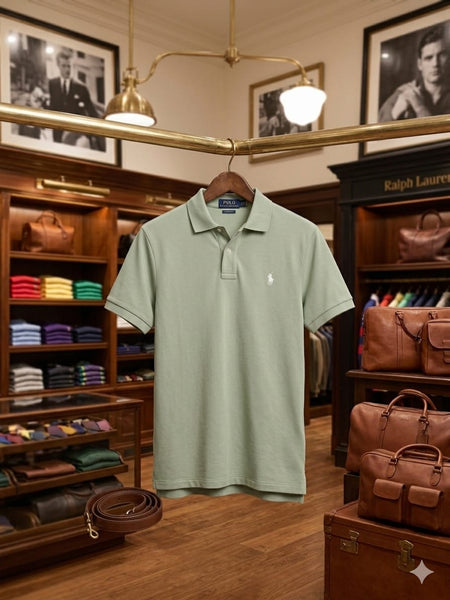 Premium Mint Green Polo T-Shirt for Men Soft Comfort & Smart Casual Style
