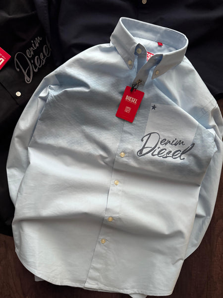 Premium Denim Script Casual Shirt Collection