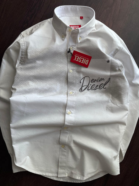 Premium Denim Script Casual Shirt Collection