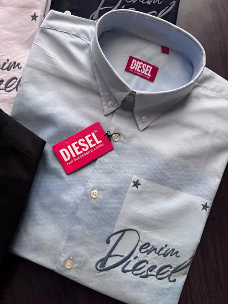 Premium Denim Script Casual Shirt Collection