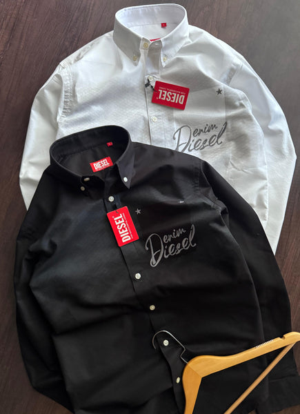 Premium Denim Script Casual Shirt Collection