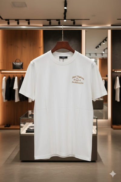 Fashionable Motors White Drop Shoulder Tee