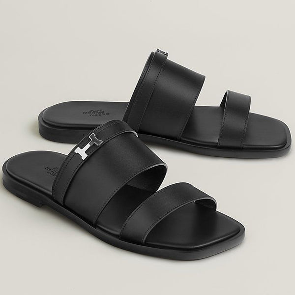 Men’s Premium Black Slip-On Sandals | Stylish & Comfortable Casual Sliders