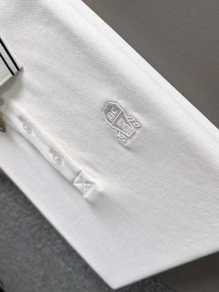 Premium Men White  Polo T-Shirt With Contrast Collar
