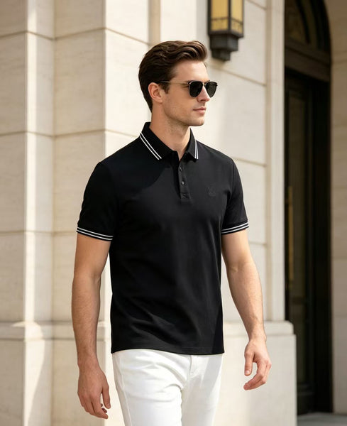 Classic Black Premium Polo T-Shirt for Men