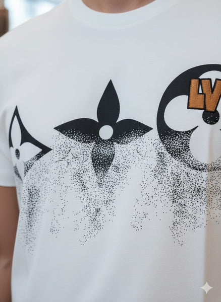Luxury White Designer Drop Shoulder T‑Shirt for Men