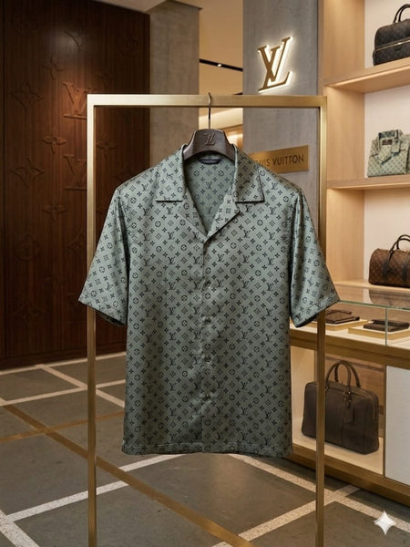 Premium Drop Shoulder Monogram Casual Shirt