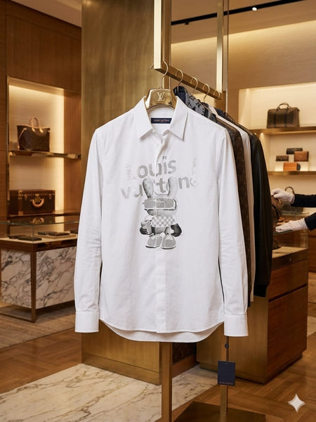 Premium White Graphic Designer Shirt