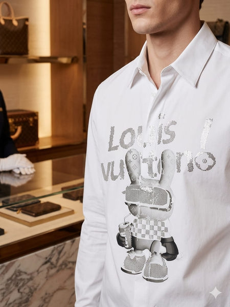 Premium White Graphic Designer Shirt