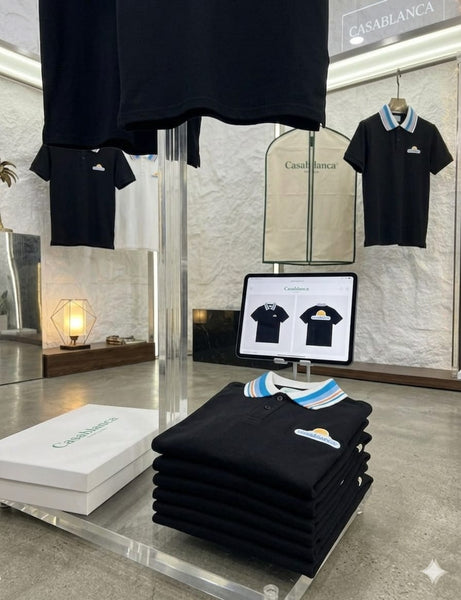 Premium Black Polo T-Shirt with Contrast Collar for Men