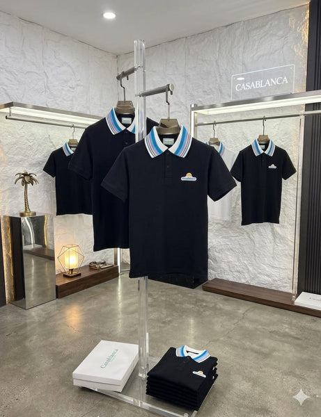 Premium Black Polo T-Shirt with Contrast Collar for Men