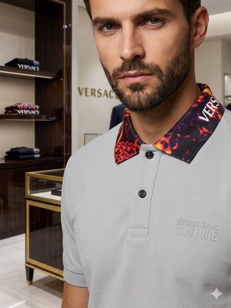 Luxury Bold Collar Polo Shirt For Men