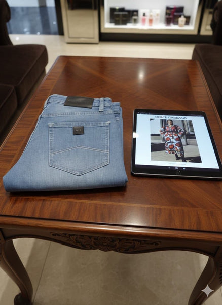 Luxury  Comfort Fit Jeans Premium Blue Wash Denim