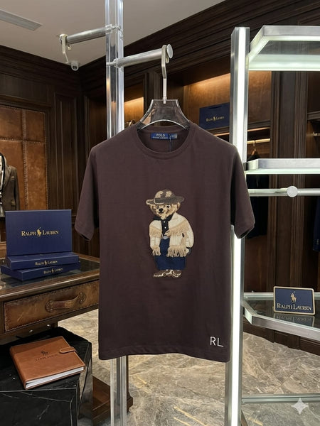Premium Men’s Brown Bear Graphic T-Shirt Stylish Casual Round Neck Tee