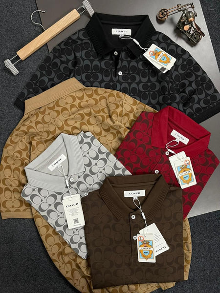 Elegant Signature Monogram Polo T-Shirt  Premium Collection