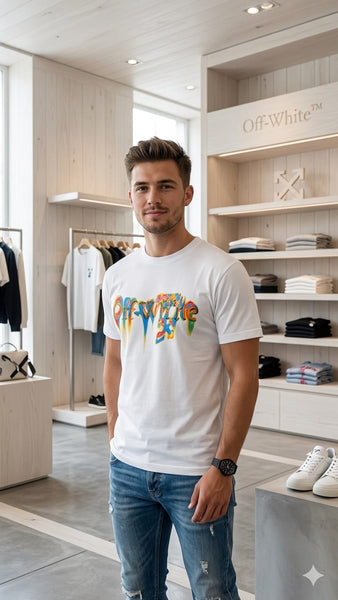 Premium White Embroidred Oversized T-Shirt for Men