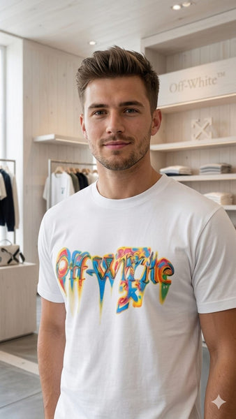 Premium White Embroidred Oversized T-Shirt for Men