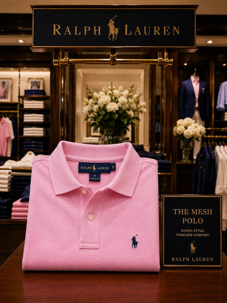 Premium Pink Polo T-Shirt for Men Classic Casual Fit