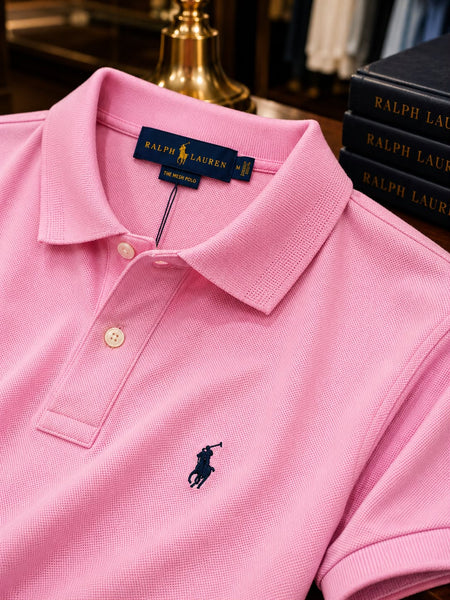 Premium Pink Polo T-Shirt for Men Classic Casual Fit